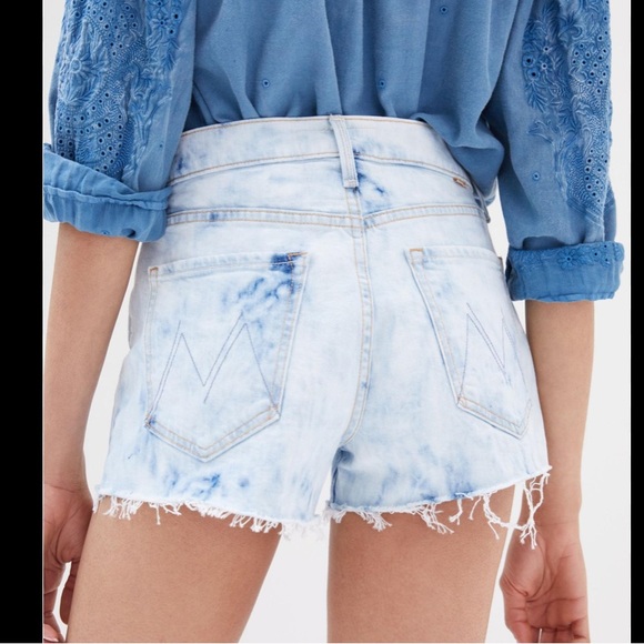MOTHER BlueTie-Dye Denim Shorts size 33 iseam 2” inches